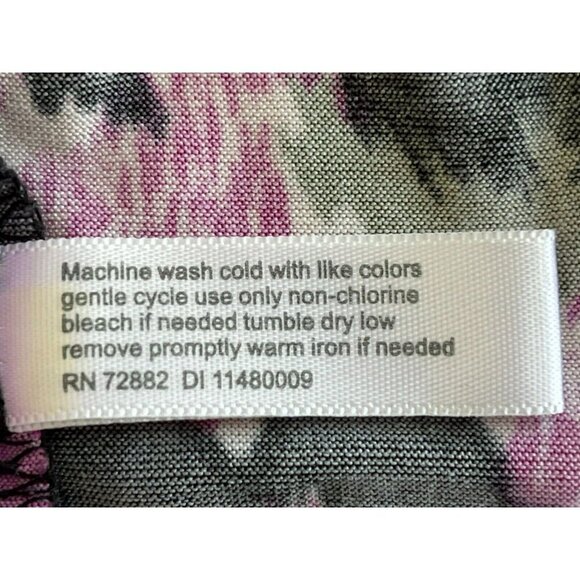 Fashion Bug Babydoll Top Tunic 1X Stretch Y2K Abstract Boho Mobwife Purple - Picture 5 of 5